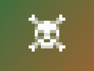 Vector Pixel Skull branding design illustrator logo vector