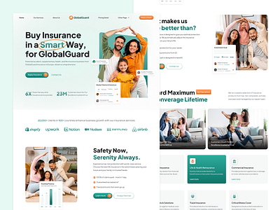 Insurance Landing page design app design mobile app design mobile design ui ui design uiux