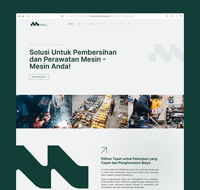 Metalindo Multiperkasa Company Landing Page web design website