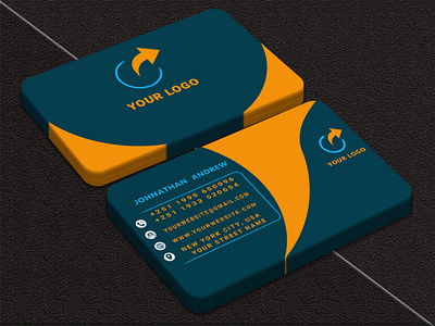 Dark blue yellow business card animation attractive awesome business card customizable design editable free graphic design graphics illustration logo motion graphics photoshop quality template ui ux vector