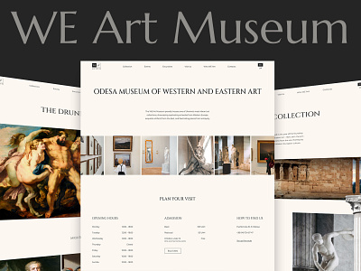 WE Art Museum Website art art gallery design homepage interface museum site ui uiux user interface web webpage website