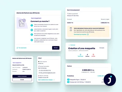 Jump — Factoring components clean invoice jump product product design ui white