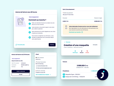 Jump — Factoring components clean invoice jump product product design ui white