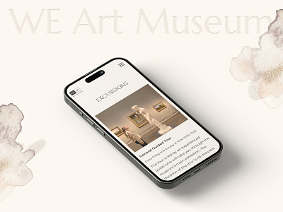 WE Art Museum Website art art gallery colors design excursion gallery interface minimalism mobile museum responcive ui web website