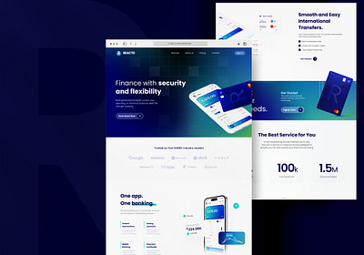 Fintech Landing Page design finance fintech graphic design landing page ui ux web web app web design