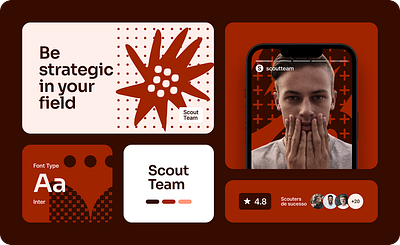 Football Talent Scout • Branding and App branding graphic design mobile soccer socialmedia ui