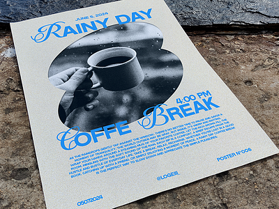 Coffe Beak | Poster 006 afiche break chill coffee design graphic design noise poster rainy