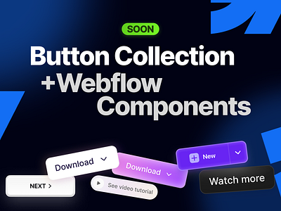 Webflow button component collection app autolayout btn button collection component dashboard design figma juicy button ui ux webflow