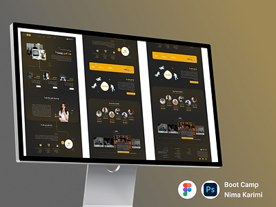 Boot camp platfor- full web bootcamp figma graphic design logo ui uiux ux xd