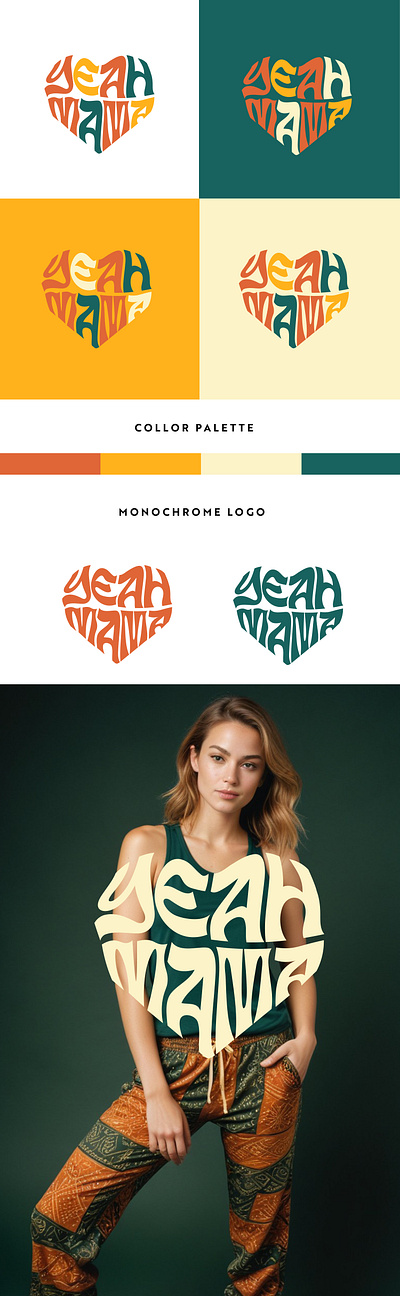 Yeah Mama logo branding clothing design graphic design illustration logo