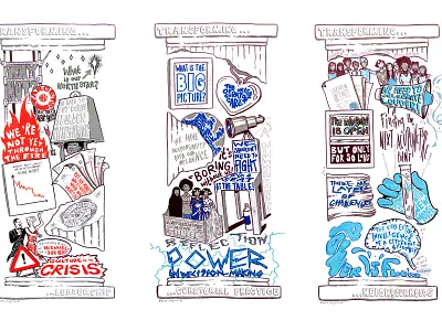 New Art Exchange presents 'Transform' branding design drawing graphic recording graphics illustration live live illustration marker scribing sketchnotes visual minutes