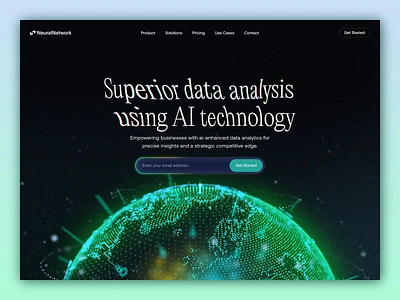 AI Landing Page Animation 3d ae aftereffects ai animation branding c4d data design digital illustration landing motion planet render technology ui visuals vividmotion web3