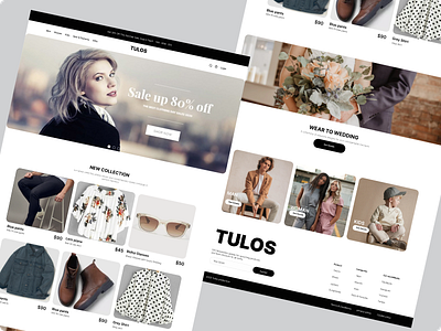 E-commerce-Cloth Web Design/Landing Page ui web design