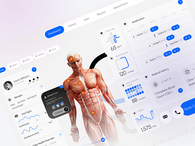 Electronic Health Record | EHR Dashboard ehr electronic health record health record hospital management dashboard managment medical dashboard ui