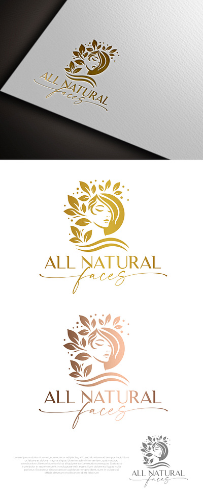 Luxury natural logo branding design graphic design illustration logo typography vector