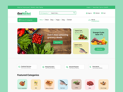 Grocery Store Website UI ui website design