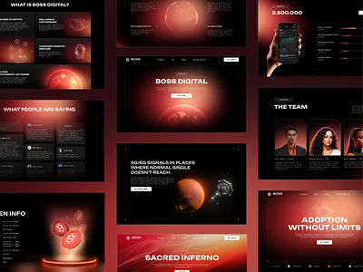 Crypto presale - token page crypto dark mode digital gradient presale token ui ux web design web3