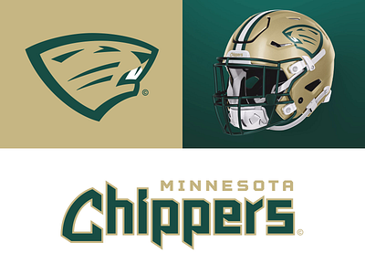 21/32 – Minnesota Chippers beaver branding design football graphic design illustration logging logo lumberjack minnesota sports sports branding typography