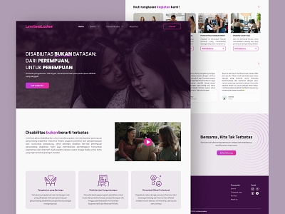 LimitlessLadies - Disability Woman Empowerment Landing Page community website landing page ui uiux ux website