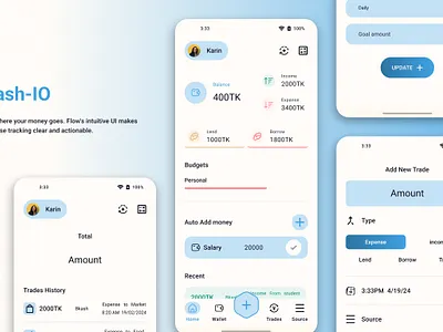 Finance tracking mobile app UIUX design | Money tracker clean design design fresh design mobile app ui user friendly ux