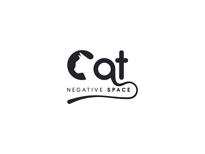 Negativespace Cat Logo branding cat logo creative logo graphic design logo minimal logo modern logo negative logo negative space logo negativespace cat logo