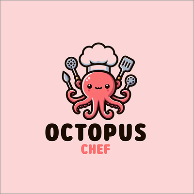 octopus chef animation branding cartoon cute design illustration kawaii octopus tshirt
