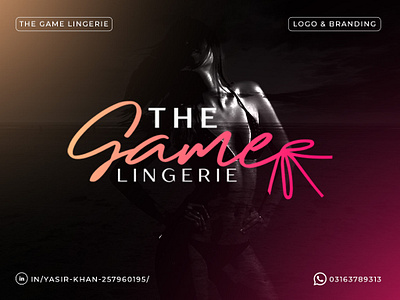 THE GAME LINGERIE brand identiy branding graphics design lingerie logo mockups