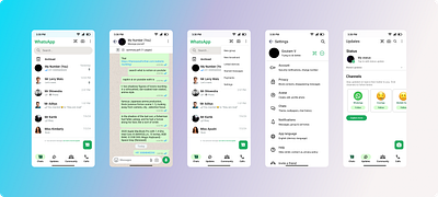 WhatsApp App UI Design - Igoutamv branding graphic design ui whatsapp whatsapp ui