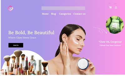 Cosmetics Store graphic design ui