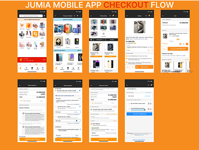 Jumia E-commerce mobile app checkout flow branding design figma graphic design ui ui design user experien web design