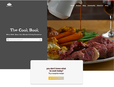 Cook Book branding graphic design ui