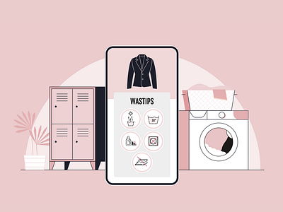 Laundry tips 🧺 app clothes clothing explainer fashion illustration jacket laundry locker sustainability sustainable tips wash washing washing machine