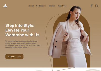 Cloths online shop graphic design ui