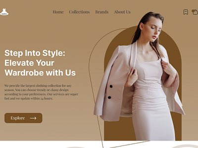 Cloths online shop graphic design ui