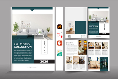 product catalog, prospectus design, brochure, company profile stylish