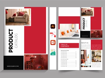 product catalog, prospectus design, brochure, company profile stylish