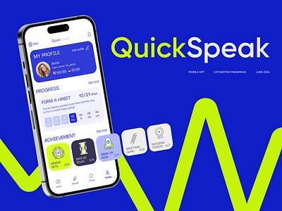 QuickSpeak | Mobile App app design figma languages learning mobile design ui ui design ux ux design uxui uxui design webdesign
