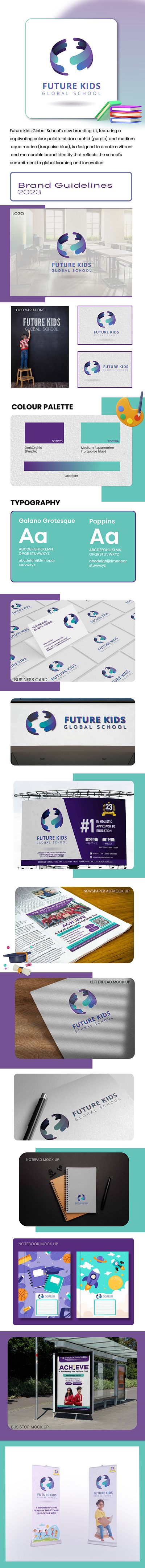 Branding Kit for Future Kids Global School branding logo ui