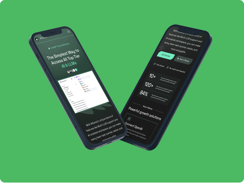 Personal ChatGPT For Your Team | AICamp 3d branding hero section illustration saas design ui