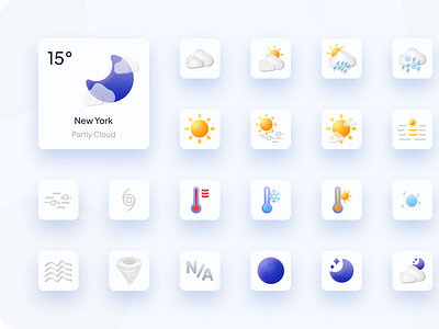 AnyMile - 3D Weather Icons/Weather Widgets darktheme designinspiration lighttheme weathericons weatherwidgets