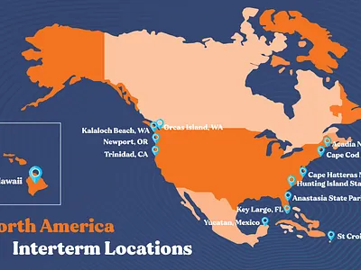 Baker Interterm Travel Locations graphic design illustrations information design vector