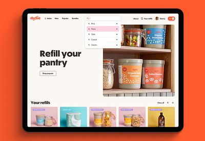 Dizzie - Shop home app branding design e commerce food graphic design illustration interface logo product shop typography ui ux vector webdesign