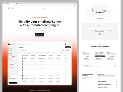 Landing Page for AI SaaS Marketing Tool - Animation ✨ animation artificial intelligence component dark dashboard design gradient illustration interaction landing page motion product design saas saas landing page uiux web web app web design website website design