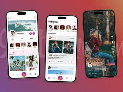 Instagram Redesign Concept adobe app redesign appdesign branding concept design graphic design insta instagram mobile app redesign social media app uiux