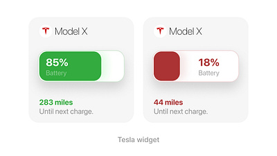 Tesla Widget Concept branding ios design mobile app product design tesla ui widget
