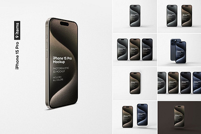 iPhone 15 Pro Mockup background branding design iphone 14 pro iphone 15 pro mockup isolated mobile phone presentation smartphone template ui ux