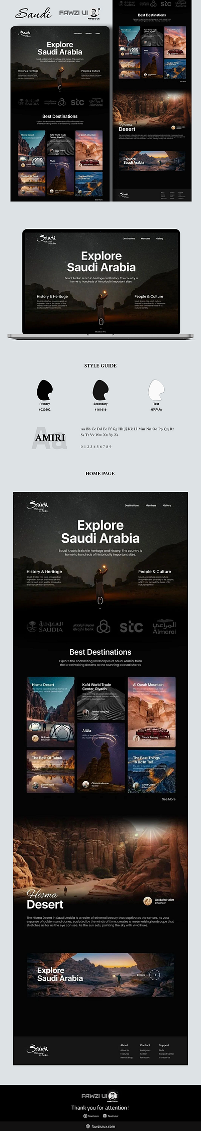 Saudi Welcome to Arabia arabian branding design figma illustration travel ui ui design uiux web websait