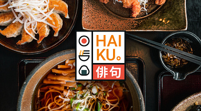 Haiku Japanese Restaurant branding graphic design identity japanese food logo logo design motion graphics packaging restaurant visual identity