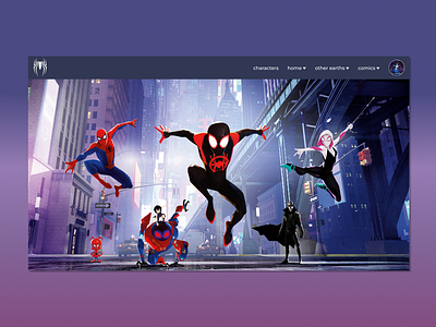 Daily UI #053 - Website Navigation 100 days ui challenge adobe comics design spider man spiderverse ui ui challenge ui design website navigation