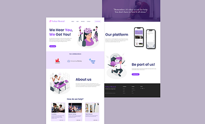 Sobat Mental - Mental Health Service Landing Page companyprofile landingpage mentalhealth platform redesign ui uiux uiuxdesign website